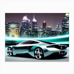 Futuristic Sports Car 3 Canvas Print
