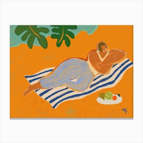 The Reclining Woman by Arty Guava Canvas Print