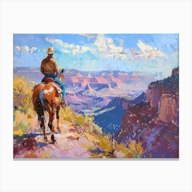 Cowboy In Zion National Park Utah 2 Canvas Print