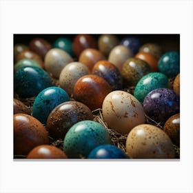 Easter Eggs on display Canvas Print