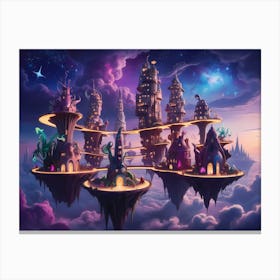 Fairytale City Skyward Sanctuaries: Magic Above the Clouds Canvas Print