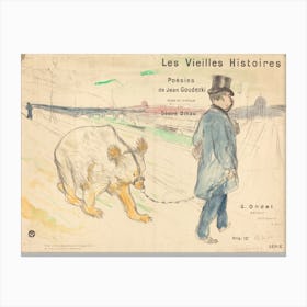 Les Vielles Histoires (Cover Frontispiece), (1893), Henri de Toulouse-Lautrec Canvas Print