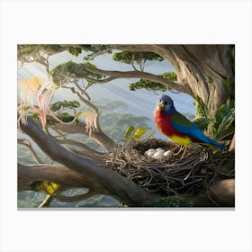 Bird In A Nest 1 Canvas Print