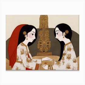 Two Women Canvas Print