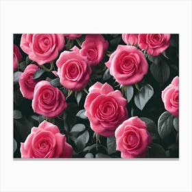 Pink Roses 13 Canvas Print