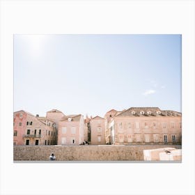 The Pink Houses Of Dubrovnik Canvas Print