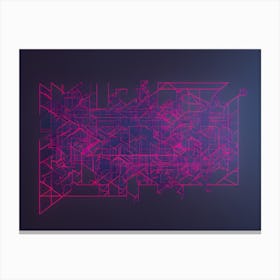 Abstract Circuit Canvas Print