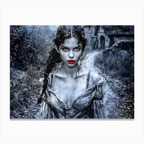 Woman In The Woods Canvas Print