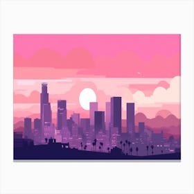 Los Angeles Skyline 4 Canvas Print