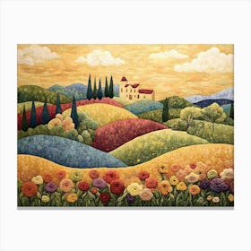 European Countryside Tapestry 10 Canvas Print