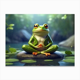 Frog Meditation 3 Canvas Print