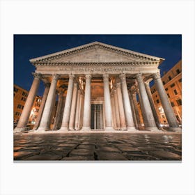 Pantheon At Night Canvas Print