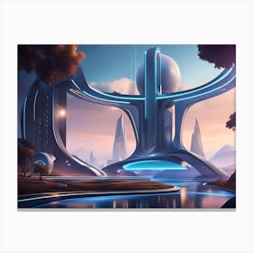 Futuristic City 61 Canvas Print