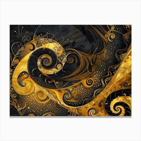 Gold Swirls Canvas Print