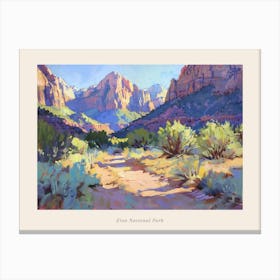 Western Sunset Landscapes Zion National Park Utah 2 Poster Canvas Print