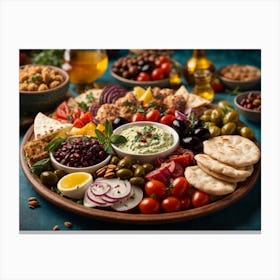 Mediterranean Food Platter Canvas Print