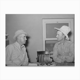 Casa Grande Valley Farms Manager On Left Talking With A Member Of The Cooperative, Pinal County, Arizona By Canvas Print