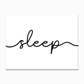 Sleep Typography Canvas Print