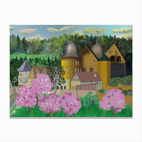 Landscape With Sababurg Castle In Germany Canvas Print