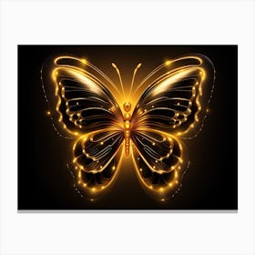 Golden Butterfly 102 Canvas Print