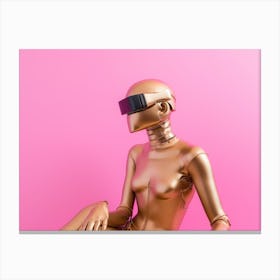 Modern humanoid sculpture Canvas Print