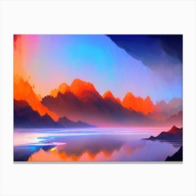 Abstract Mountain Landscape 4 Canvas Print