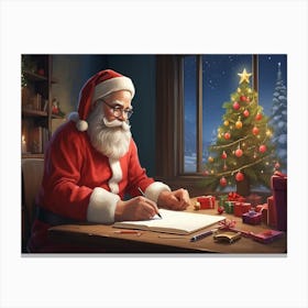 Santa Claus Writing 2 Canvas Print