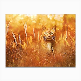 Little Tiger In The Grass Canvas Print