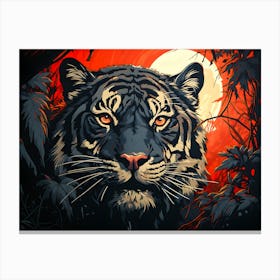 Tiger In The Jungle Canvas Print