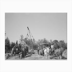 Untitled Photo, Possibly Related To Loading Sugarcane Near New Iberia, Louisiana By Russell Lee Canvas Print