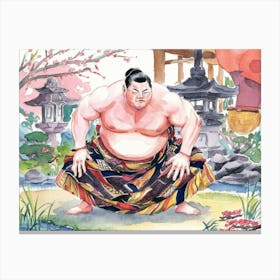 Sumo Wrestling Canvas Print