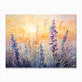 Sunset In The Meadow Canvas Print