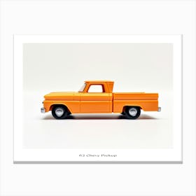 Toy Car 62 Chevy Pickup Orange Poster Canvas Print