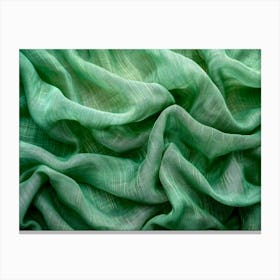 Green Fabric Muted Colors Canvas Print