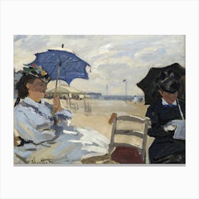 The Beach At Trouville (1870), Claude Monet Canvas Print