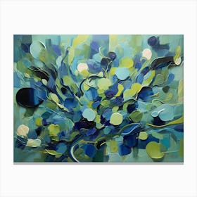 Blue Floral Canvas Print