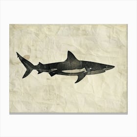 Carpet Shark Silhouette 6 Canvas Print