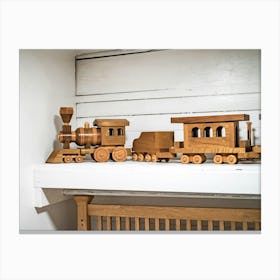 Wooden Train Set Canvas Print