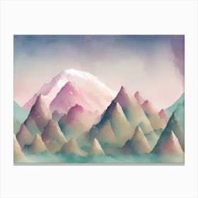 Watercolor Mountains Canvas Print