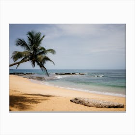 Tropical Beach, Sao Tome And Prince Canvas Print