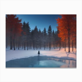 Lonely Lake Canvas Print