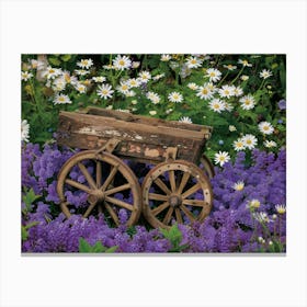 Cart In The Garden 1 Canvas Print