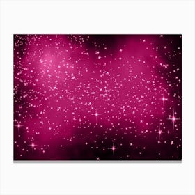 Hot Pink Shining Star Background Canvas Print