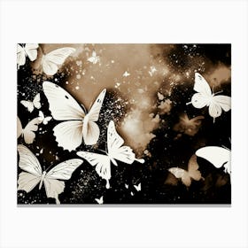 White Butterflies Canvas Print