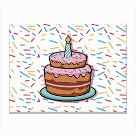 Birthday Cake 3 Canvas Print