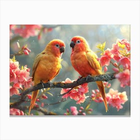 Beautiful Bird on a branch 6 Canvas Print