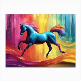 Fantasy Illustration Of A Wild Horse 3 Canvas Print