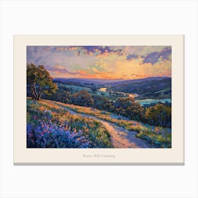 Western Sunset Landscapes Texas Hill Country 1 Poster Canvas Print