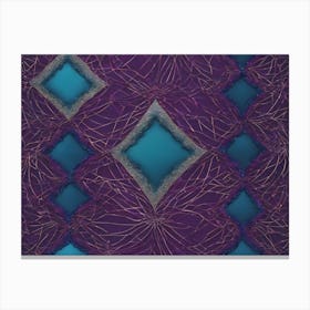 Purple And Blue Diamonds Abstract Canvas Print