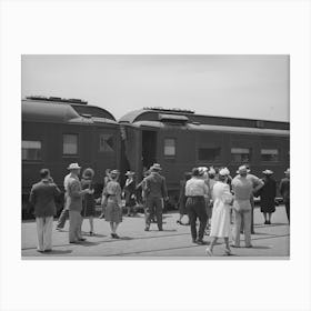 These Four Photographs Were Taken At The Railroad Station When A Noon Train Came In, All Trains Coming Into San Canvas Print